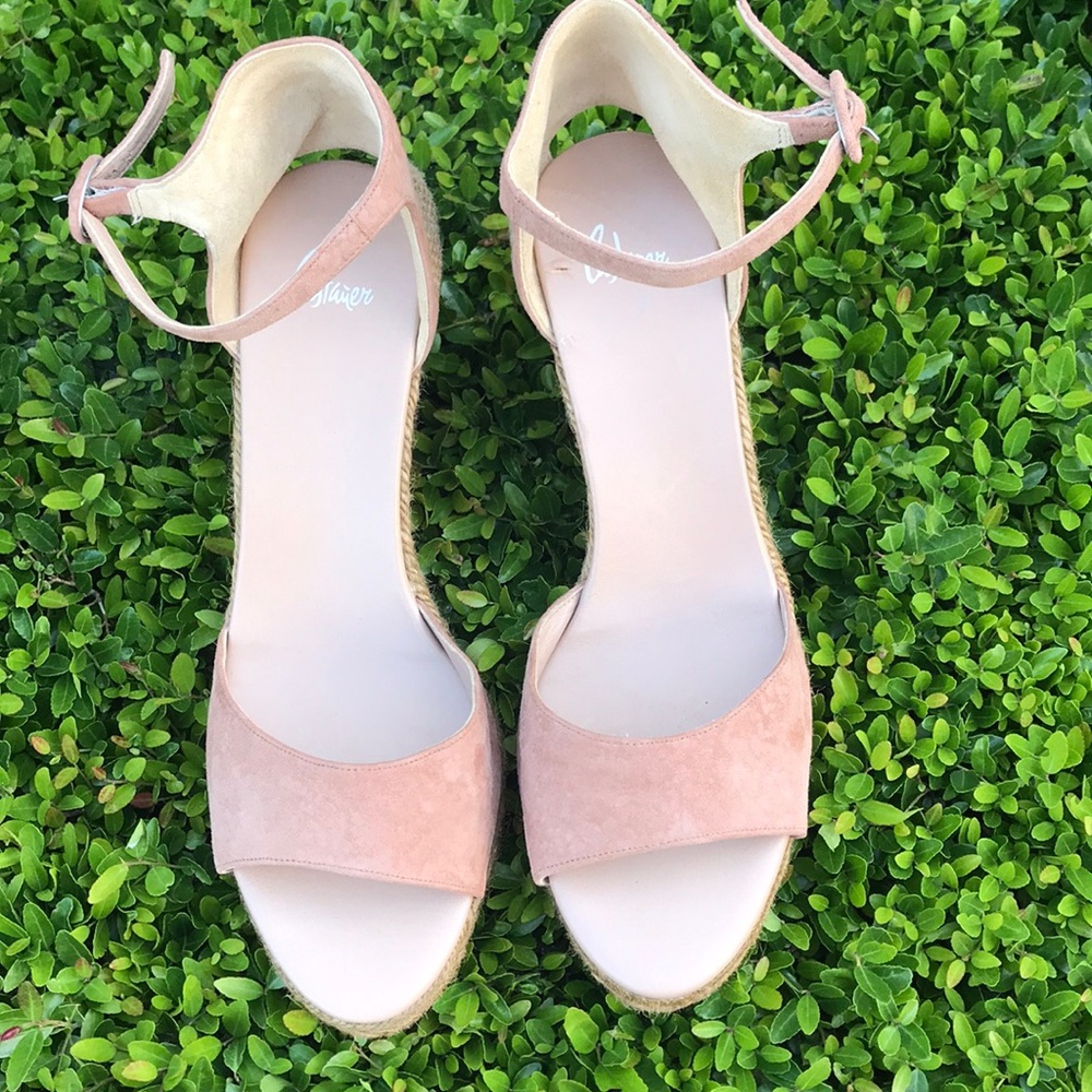 Castaner Natural Suede Wedge Espadrilles